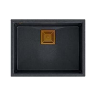 Q Company, Spülbecken, DAVID 50 GraniteQ juodos deimantinės kriauklės (42 cm) Q Company, Spülbecken, DAVID 50 GraniteQ juodos deimantinės kriauklės (42 cm)