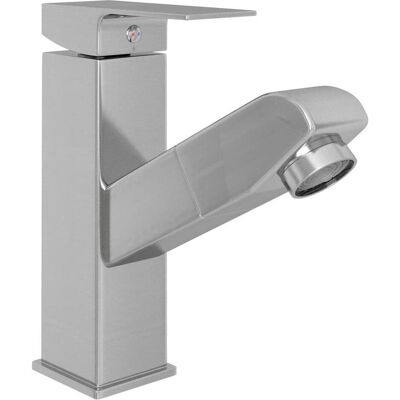 vidaXL Badezimmerwaschbeckenhahn - Ausziehlfunktion, Silber, 157x172 mm - Badarmatur vidaXL Badezimmerwaschbeckenhahn - Ausziehlfunktion, Silber, 157x172 mm - Badarmatur