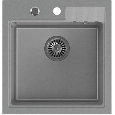 Steiner, Spülbecken, PETER 110 Steingran gray granite sink 1 bowl without (50x52x20) with siphon and plug (50 cm, 52 cm) Steiner, Spülbecken, PETER 110 Steingran gray granite sink 1 bowl without (50x52x20) with siphon and plug (50 cm, 52 cm)
