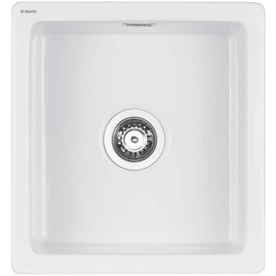Deante Keramikspüle - 1 Becken Weiß, Modernes Design Deante Keramikspüle - 1 Becken Weiß, Modernes Design