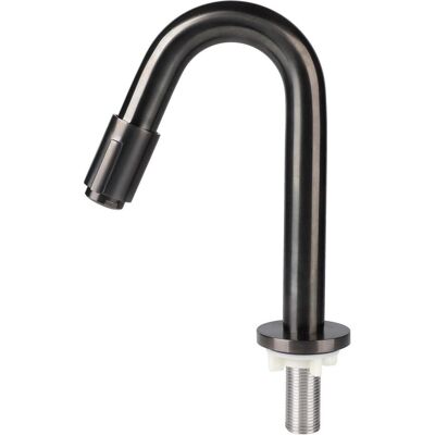 Differnz, Küchenarmatur, Fonteinkraan gebogen 19cm gun metal (30.416.35) Differnz, Küchenarmatur, Fonteinkraan gebogen 19cm gun metal (30.416.35)