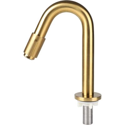 Differnz, Küchenarmatur, Fonteinkraan gebogen 19cm mat goud Differnz, Küchenarmatur, Fonteinkraan gebogen 19cm mat goud