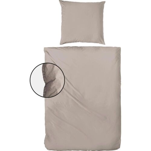 H.G. Hahn-Haustextilien, Bettwäsche, Hahn Flanell Bettwäsche Stone-Washed (Duvetbezug, 155x220 cm + 80x80 cm)