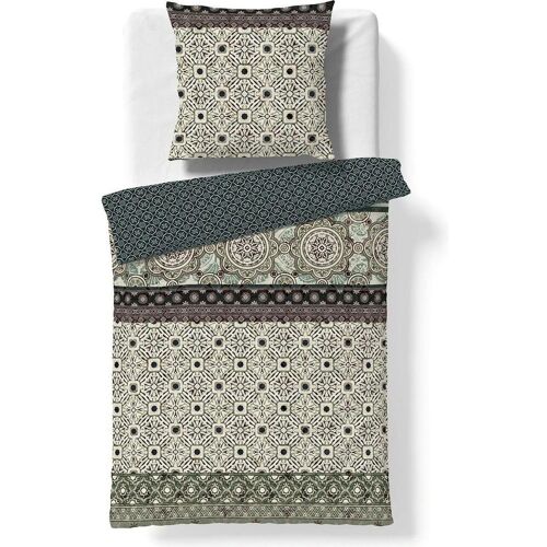 Fleuresse, Bettwäsche, Alkmaar grün (Duvetbezug, 135x200 cm + 80x80 cm)