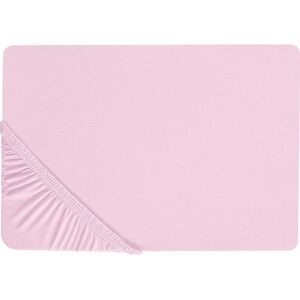 Beliani JANBU Pink Baumwoll-Spannbettlaken - Spannbettlaken Beliani JANBU Pink Baumwoll-Spannbettlaken - Spannbettlaken