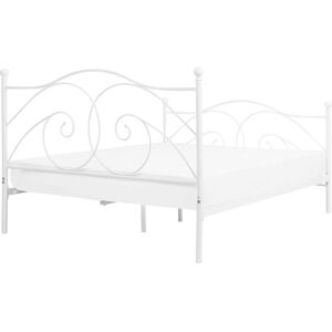 Beliani Weißes Metall King Size Bett - DINARD - Schlafzimmermöbel Beliani Weißes Metall King Size Bett - DINARD - Schlafzimmermöbel
