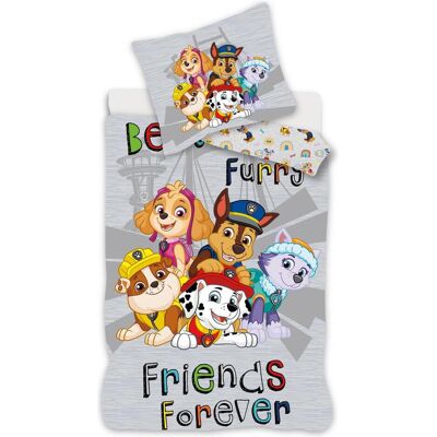 Paw Patrol - Grey Duvet Cover - 140x200 - 70x90 - Duvetbezugset Paw Patrol - Grey Duvet Cover - 140x200 - 70x90 - Duvetbezugset