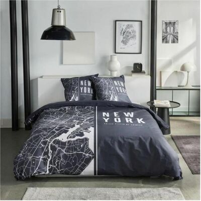 Brand Model - 2-Person Baumwoll-Bettset - New York Druck Brand Model - 2-Person Baumwoll-Bettset - New York Druck