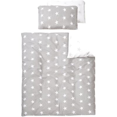 Roba Baby Bettwäsche Little Stars Grau - Babybettwäsche-Set Roba Baby Bettwäsche Little Stars Grau - Babybettwäsche-Set