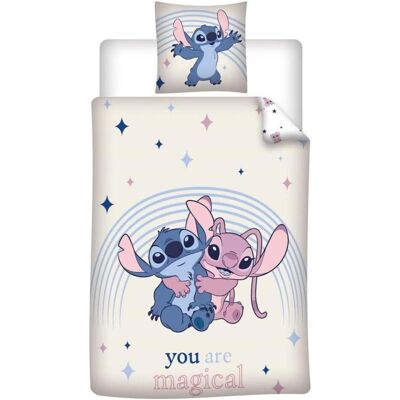 Aymax, Kinderbettwäsche, Disney Stitch & Angel policotton duvet cover bed 90cm (200 x 140 cm, 65 x 65 cm) Aymax, Kinderbettwäsche, Disney Stitch & Angel policotton duvet cover bed 90cm (200 x 140 cm, 65 x 65 cm)