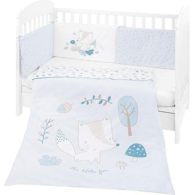 Kikkaboo Baby Bettwäsche-Set - Blau - 4 Stück Kikkaboo Baby Bettwäsche-Set - Blau - 4 Stück