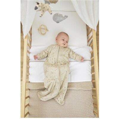 Meyco Sand Melange Babyschlafsack mit Ärmeln - Rib Mini Spot Meyco Sand Melange Babyschlafsack mit Ärmeln - Rib Mini Spot