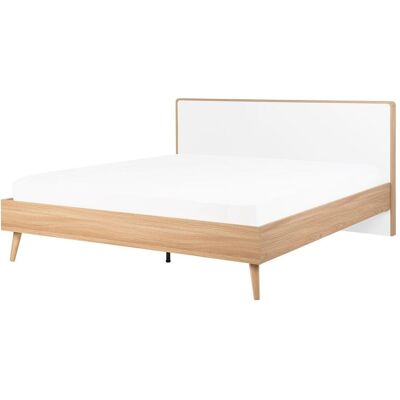 Beliani Bett Light Wood SERRIS - Bett Beliani Bett Light Wood SERRIS - Bett