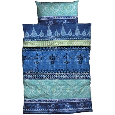 Casatex Indi Satin Bettwäsche-Set - Wasserblau - Bettwäsche Casatex Indi Satin Bettwäsche-Set - Wasserblau - Bettwäsche