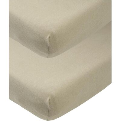 Meyco, Fixleintuch Babybett, jersey Spannbettlaken 2-pack 70x140/150 taupe (140 x 70 cm) Meyco, Fixleintuch Babybett, jersey Spannbettlaken 2-pack 70x140/150 taupe (140 x 70 cm)