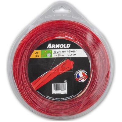 Arnold, Zubehör Gartenmaschinen, Trimmerfaden, rund, gedreht, rot, 2,4 mm, 35 m (Rasentrimmer, Trimmerfaden + Fadenspule) Arnold, Zubehör Gartenmaschinen, Trimmerfaden, rund, gedreht, rot, 2,4 mm, 35 m (Rasentrimmer, Trimmerfaden + Fadenspule)