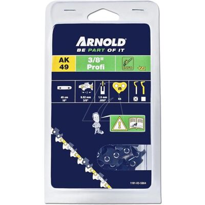 Arnold Kettensägekette - 3/8" 1,5mm 64 Glieder - Halbkreis-Schneiden Arnold Kettensägekette - 3/8" 1,5mm 64 Glieder - Halbkreis-Schneiden