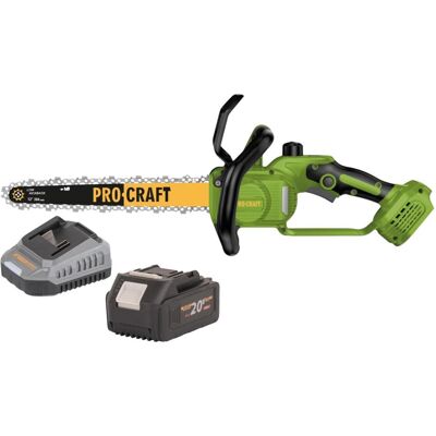 Procraft, Kettensäge, PKA33-BB Akku Kettensäge 20 V 304 mm Brushless + 1x Akku 4,0 Ah + Ladegerät (Akku Kettensäge) Procraft, Kettensäge, PKA33-BB Akku Kettensäge 20 V 304 mm Brushless + 1x Akku 4,0 Ah + Ladegerät (Akku Kettensäge)