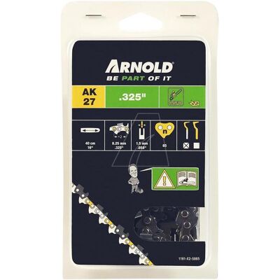 Arnold Kettensatz für Motorsäge - 65 Glieder, 0,325" - Kompatibel mit OEM-Modellen Arnold Kettensatz für Motorsäge - 65 Glieder, 0,325" - Kompatibel mit OEM-Modellen