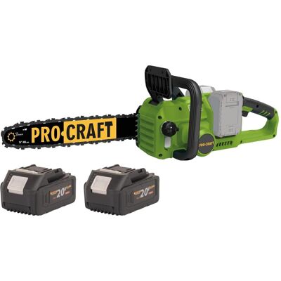 Procraft, Kettensäge, PCA42/2 Akku Kettensäge 40 V ( 2x 20 V ) 406 mm Brushless + 2x Akku 4,0 Ah - ohne Ladegerät (Akku Kettensäge) Procraft, Kettensäge, PCA42/2 Akku Kettensäge 40 V ( 2x 20 V ) 406 mm Brushless + 2x Akku 4,0 Ah - ohne Ladegerät (Akku Kettensäge)