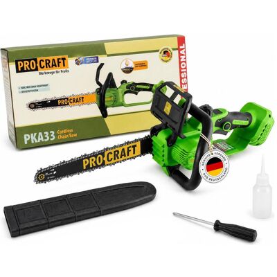 Procraft, Kettensäge, PKA33-BB Akku Kettensäge 20 V 304 mm Brushless Solo - ohne Akku, ohne Ladegerät (Akku Kettensäge) Procraft, Kettensäge, PKA33-BB Akku Kettensäge 20 V 304 mm Brushless Solo - ohne Akku, ohne Ladegerät (Akku Kettensäge)