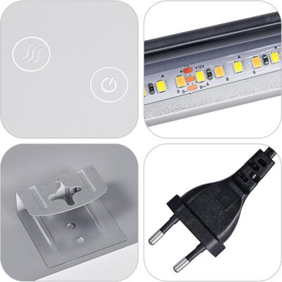 Relaxdays, Spiegel, LED Badspiegel (70 cm) Relaxdays, Spiegel, LED Badspiegel (70 cm)
