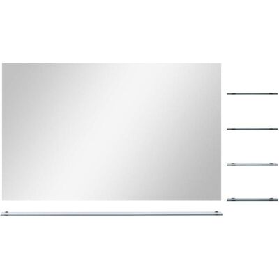 vidaXL Wandspiegel mit 5 Regalen Silber 100x60 cm - Wandspiegel vidaXL Wandspiegel mit 5 Regalen Silber 100x60 cm - Wandspiegel