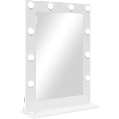 vidaXL Kosmetikspiegel 70x50x18 - Weiß - Holz - Mirror vidaXL Kosmetikspiegel 70x50x18 - Weiß - Holz - Mirror