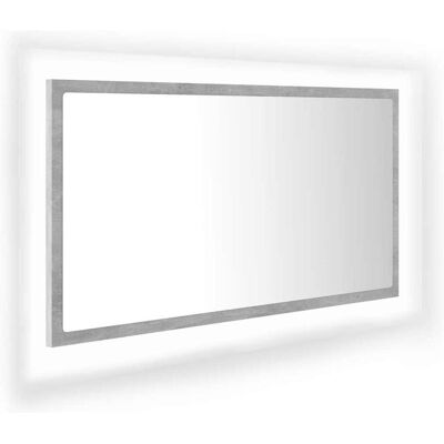 vidaXL LED Badezimmer Spiegel Beton Grau 80x8.5x37 cm Acryl - Badezimmer Spiegel vidaXL LED Badezimmer Spiegel Beton Grau 80x8.5x37 cm Acryl - Badezimmer Spiegel
