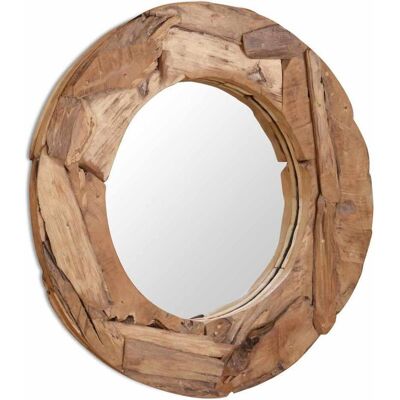 vidaXL 80 cm Rustik Teak Wandspiegel - Dekor vidaXL 80 cm Rustik Teak Wandspiegel - Dekor