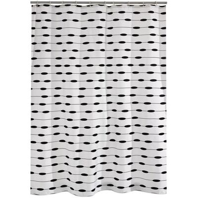 Ridder, Duschvorhang, Shower curtain, white/black, 180 cm x 200 cm (200 x 180 cm) Ridder, Duschvorhang, Shower curtain, white/black, 180 cm x 200 cm (200 x 180 cm)