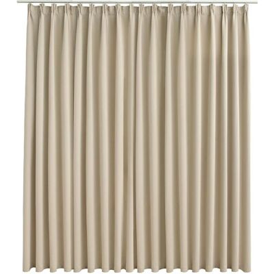 vidaXL Verdunkelungsvorhang mit Haken Beige - Vorhang vidaXL Verdunkelungsvorhang mit Haken Beige - Vorhang