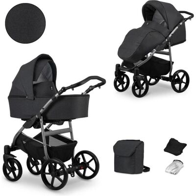 Kunert, Kinderwagen, MATA 2in1 Kinderwagen in Anthrazit mit Graphit Rahmen - Sicher und komfortabel Kunert, Kinderwagen, MATA 2in1 Kinderwagen in Anthrazit mit Graphit Rahmen - Sicher und komfortabel