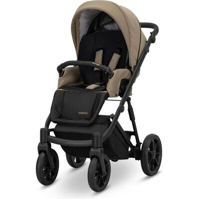 Kunert, Kinderwagen, Ivento 3in1 Kinderwagen in Braun mit schwarzem Rahmen und Zubehör Kunert, Kinderwagen, Ivento 3in1 Kinderwagen in Braun mit schwarzem Rahmen und Zubehör