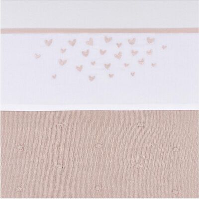 Meyco, Fixleintuch Babybett, Baby Hearts Bettlaken gross - soft pink (150 x 100 cm) Meyco, Fixleintuch Babybett, Baby Hearts Bettlaken gross - soft pink (150 x 100 cm)
