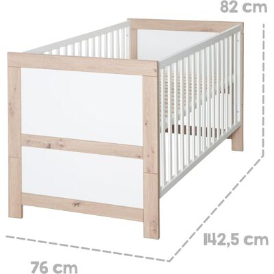 Roba Kinderbett Malo - Höhenverstellbar - Weiß - Kinderbett Roba Kinderbett Malo - Höhenverstellbar - Weiß - Kinderbett