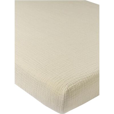 Meyco, Fixleintuch Babybett, spannbettlaken kinderbett - pre-washed musselin (140 x 70 cm) Meyco, Fixleintuch Babybett, spannbettlaken kinderbett - pre-washed musselin (140 x 70 cm)