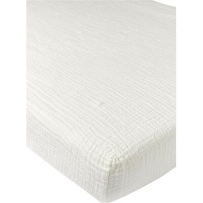 Meyco, Fixleintuch Babybett, spannbettlaken kinderbett pre-washed musselin (140 x 70 cm) Meyco, Fixleintuch Babybett, spannbettlaken kinderbett pre-washed musselin (140 x 70 cm)