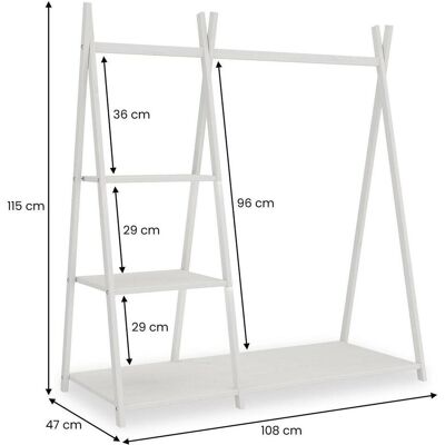 Idimex, Kindergarderobe, Lotte (108 x 47 x 115 cm) Idimex, Kindergarderobe, Lotte (108 x 47 x 115 cm)