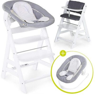 Hauck, Hochstuhl, Hochstühle Alpha Plus White Newborn Set - 4-tlg. Hochstuhl (Hochstuhl) Hauck, Hochstuhl, Hochstühle Alpha Plus White Newborn Set - 4-tlg. Hochstuhl (Hochstuhl)