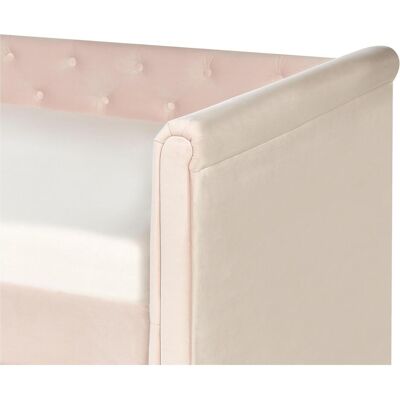 Beliani Pastellrosa Velours Jugendbett - Kinderzimmer Beliani Pastellrosa Velours Jugendbett - Kinderzimmer