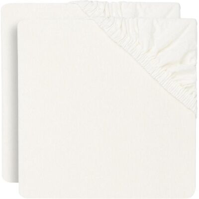 Jollein - Jersey 60x120 - Ivory - 2er Pack - Spannbettlaken Jollein - Jersey 60x120 - Ivory - 2er Pack - Spannbettlaken