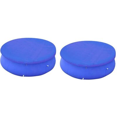 vidaXL Poolabdeckungen 2 Stück - Passend für 360-367 cm rundes Aufstellbecken - Blau vidaXL Poolabdeckungen 2 Stück - Passend für 360-367 cm rundes Aufstellbecken - Blau