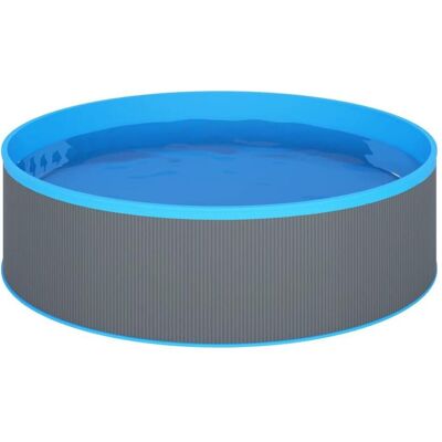 vidaXL Planschbecken - 350x90 cm Grau - Planschbecken vidaXL Planschbecken - 350x90 cm Grau - Planschbecken