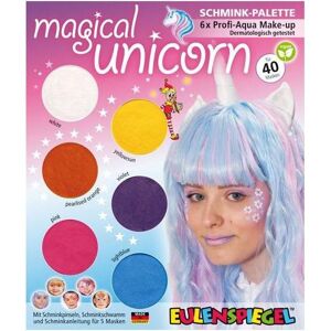 Eulenspiegel 207000 - Schmink-Palette Magical Unicorn, Anleitung für 5 Einhorn Masken, Kinderschmink Eulenspiegel 207000 - Schmink-Palette Magical Unicorn, Anleitung für 5 Einhorn Masken, Kinderschmink