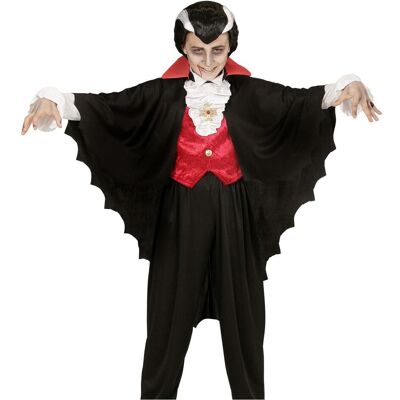 Widmann Vampiercape für Kinder - Schwarz mit Roter Kante Widmann Vampiercape für Kinder - Schwarz mit Roter Kante