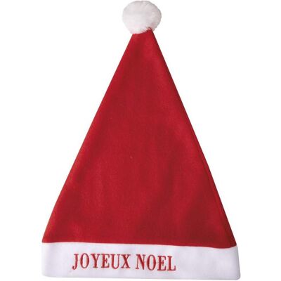 GENÉRIQUE - BonnetNoelBrodeRouge - Rot-weißer Stoff - Bestickt Joyeux Noël - Mütze GENÉRIQUE - BonnetNoelBrodeRouge - Rot-weißer Stoff - Bestickt Joyeux Noël - Mütze