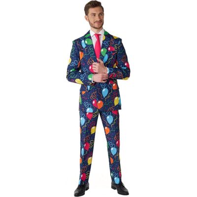OppoSuits Suitmeister Confetti Balloons - Heren Pak - Carnavalskleding - Ballonen Kostuum - Blauw - Maat XL (XL) OppoSuits Suitmeister Confetti Balloons - Heren Pak - Carnavalskleding - Ballonen Kostuum - Blauw - Maat XL (XL)