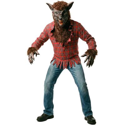 Fun World Division Werwolf Kostüm braun (One Size) Fun World Division Werwolf Kostüm braun (One Size)