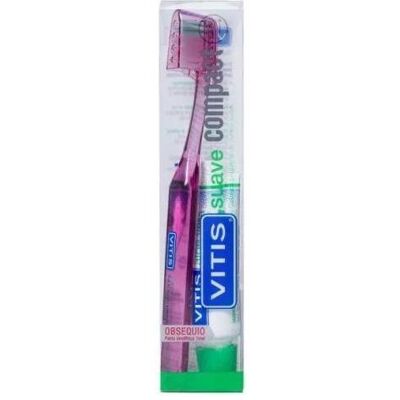 Vitis, Handzahnbürste, Compact Soft Aloe Brush 15ml (Weich, 1x) Vitis, Handzahnbürste, Compact Soft Aloe Brush 15ml (Weich, 1x)